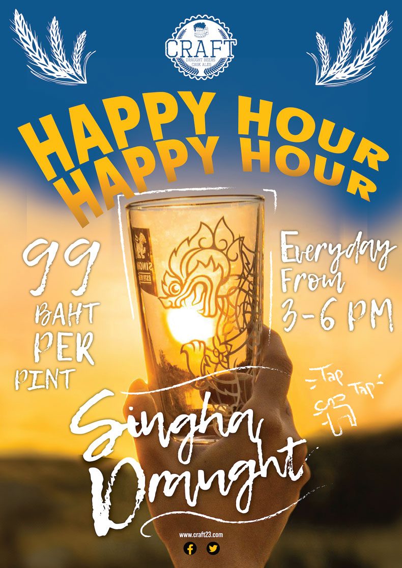 happy hour promotion at craft